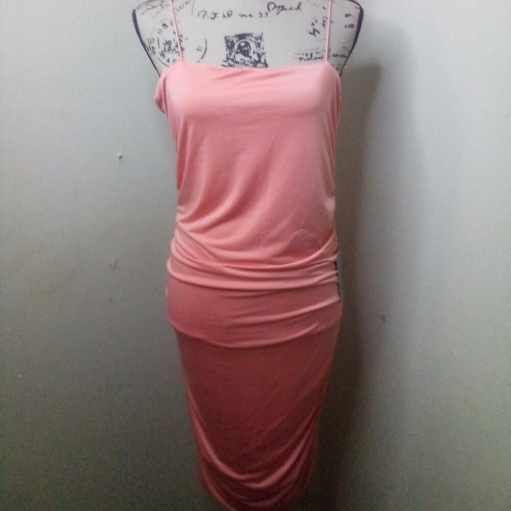 Love X Design Dress XL Juniors Strappy Sleeveless Gathers Burnt Coral